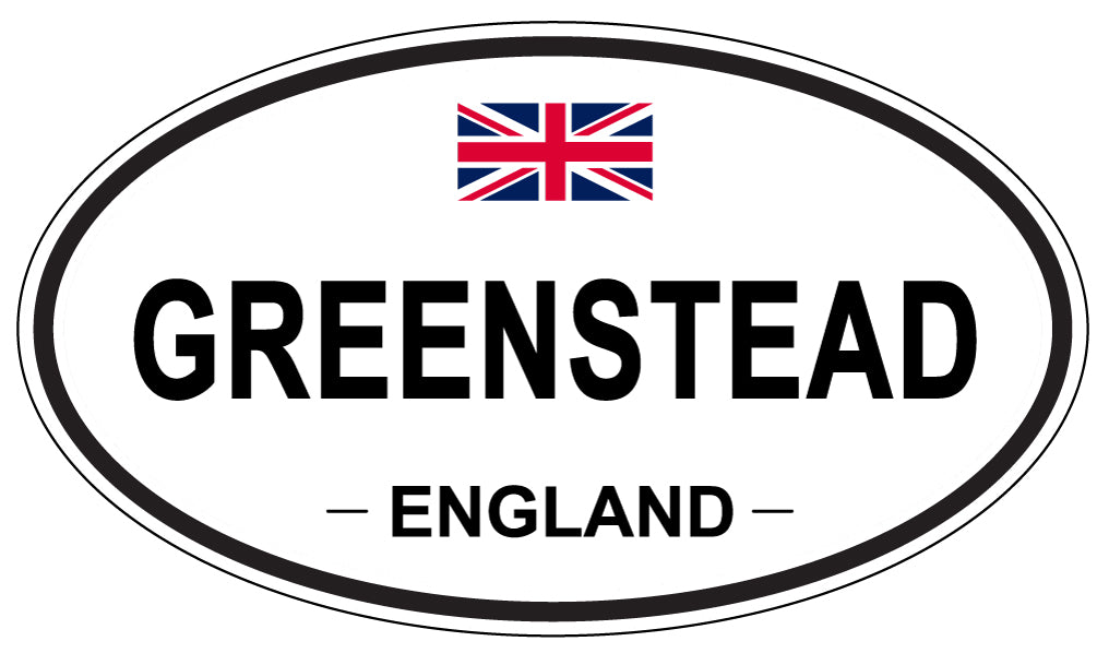 GREENSTEAD, ENGLAND - Oval Sticker