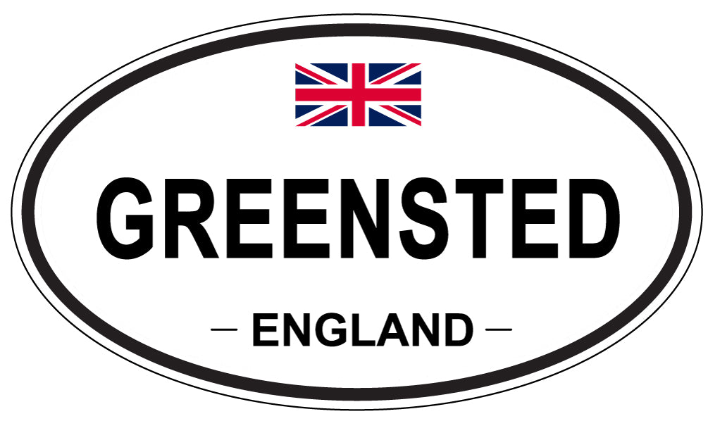 GREENSTED, ENGLAND - Oval Sticker