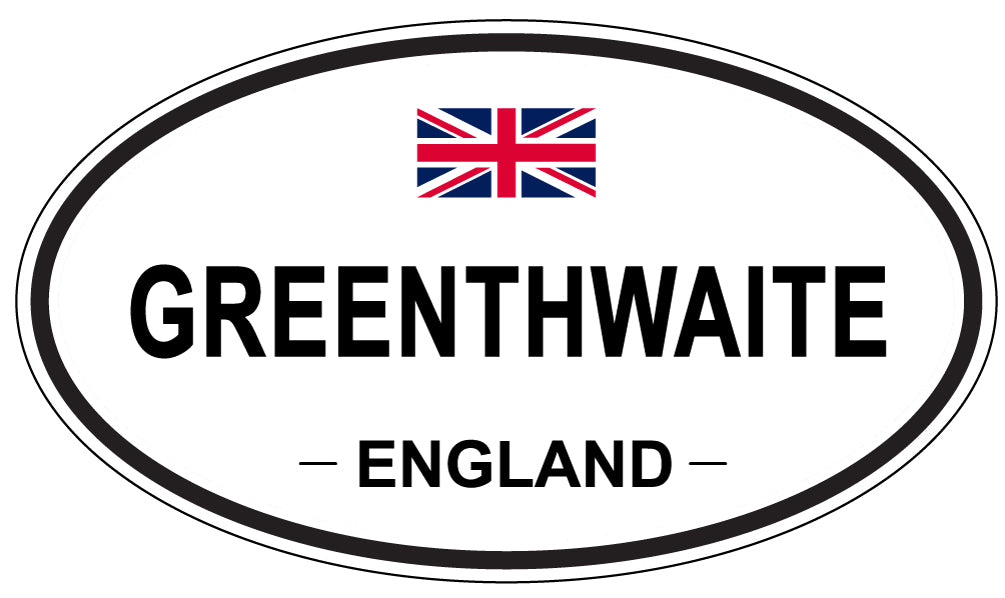 GREENTHWAITE, ENGLAND - Oval Sticker