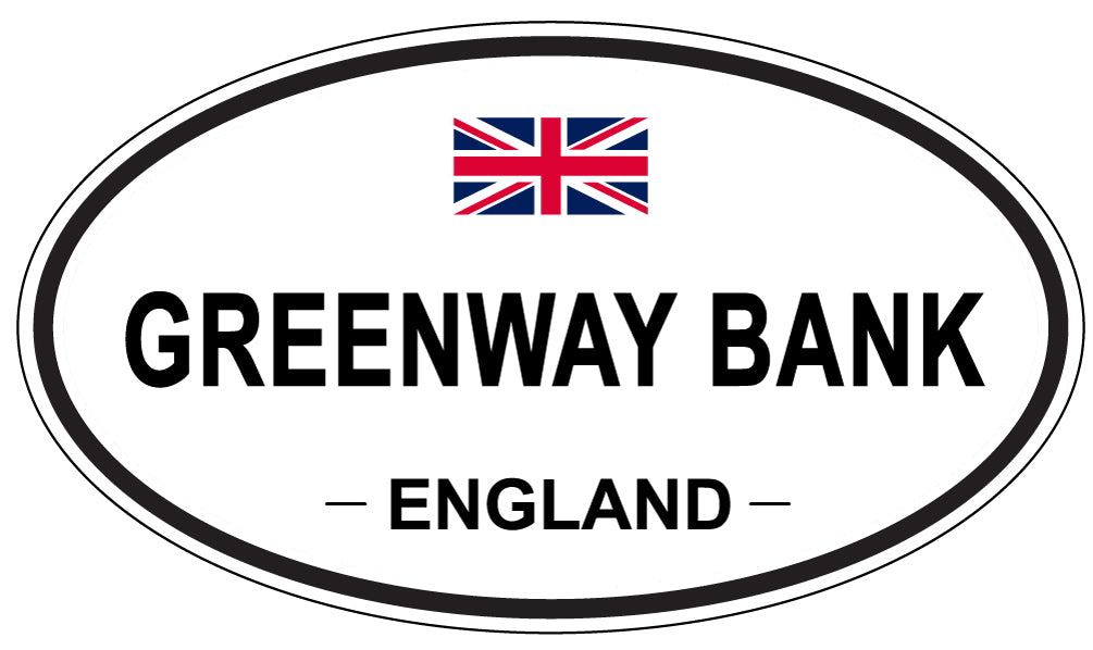 GREENWAY BANK, ENGLAND - Oval Sticker