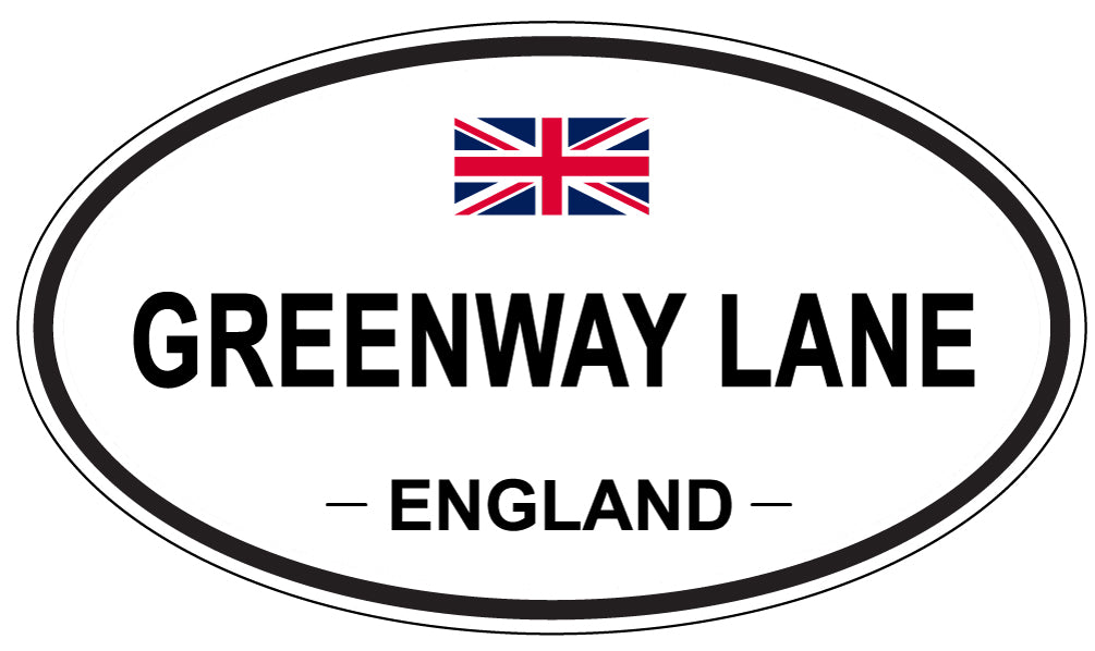 GREENWAY LANE, England - Oval Magnet