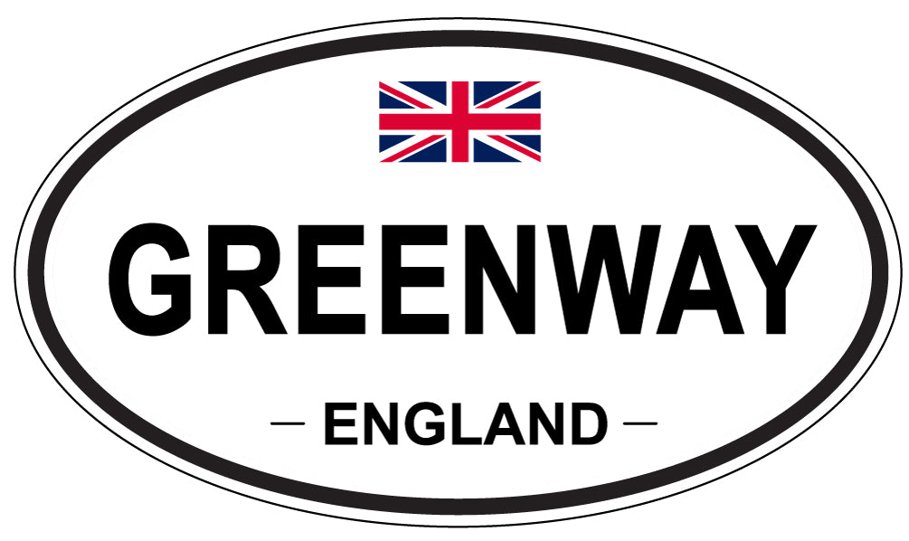 GREENWAY, ENGLAND - Oval Sticker