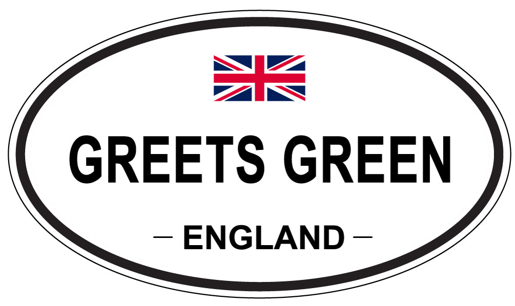 GREETS GREEN, ENGLAND - Oval Sticker