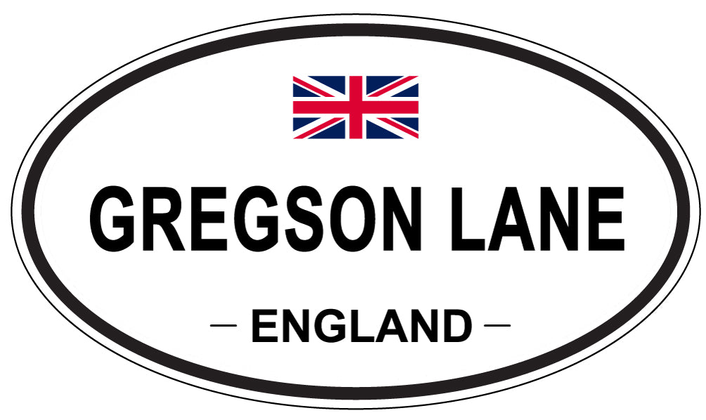 GREGSON LANE, ENGLAND - Oval Sticker