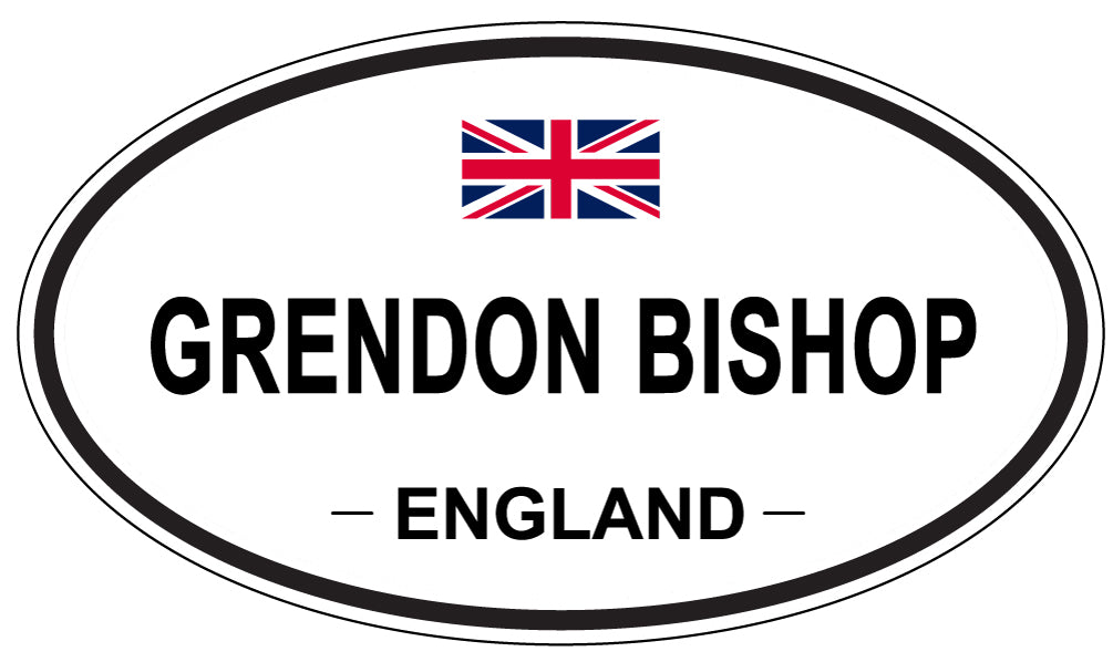 GRENDON BISHOP, ENGLAND - Oval Sticker