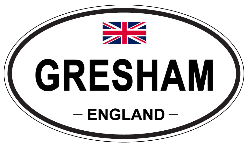 GRESHAM, ENGLAND - Oval Sticker
