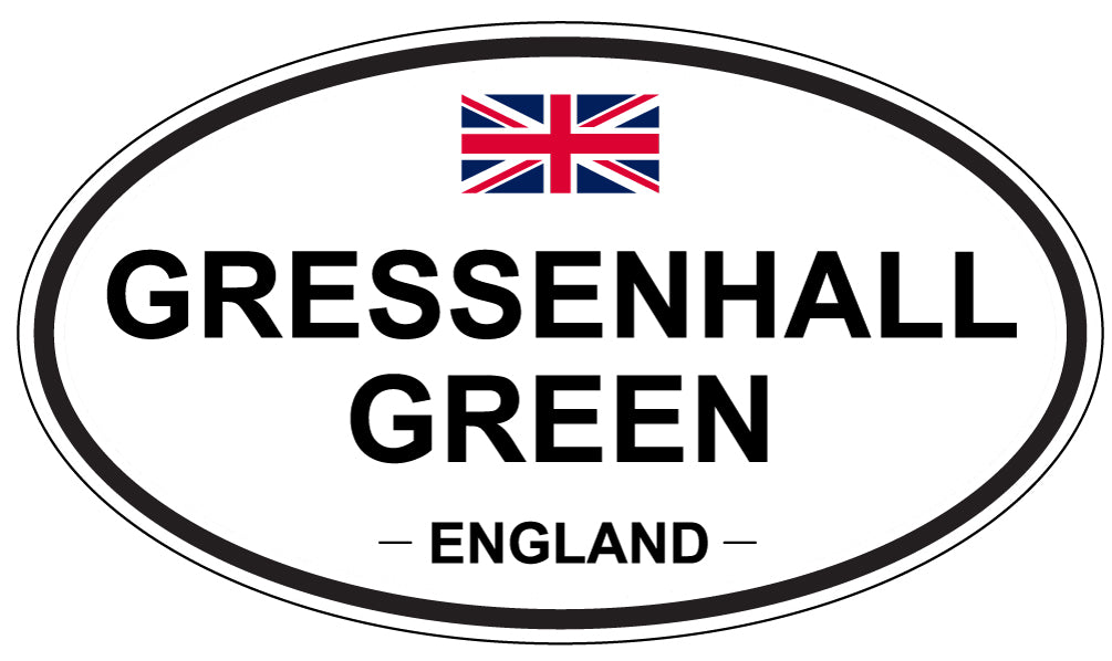 GRESSENHALL GREEN, ENGLAND - Oval Sticker
