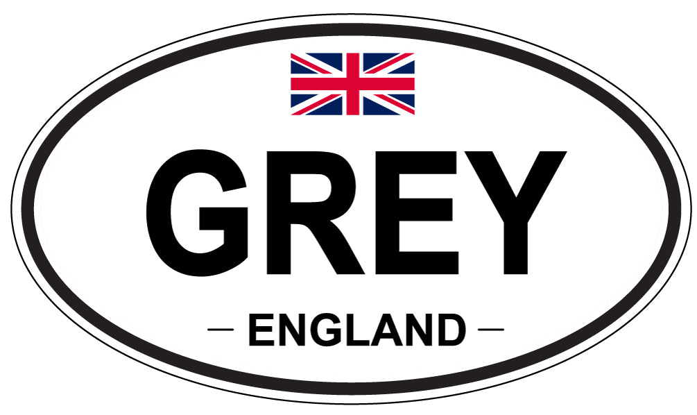 GREY, ENGLAND - Oval Sticker