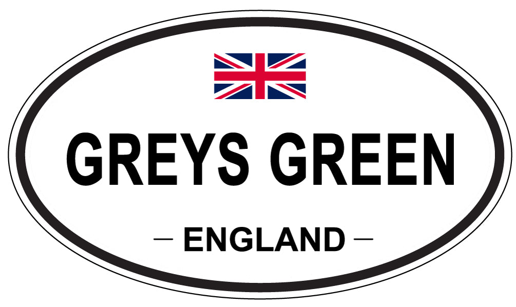 GREYS GREEN, ENGLAND - Oval Sticker
