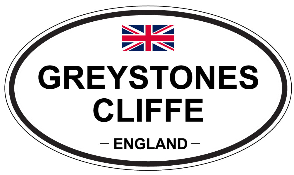 GREYSTONES CLIFFE, ENGLAND - Oval Sticker