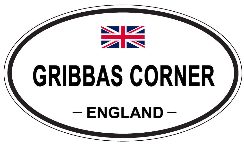 GRIBBAS CORNER, ENGLAND - Oval Sticker