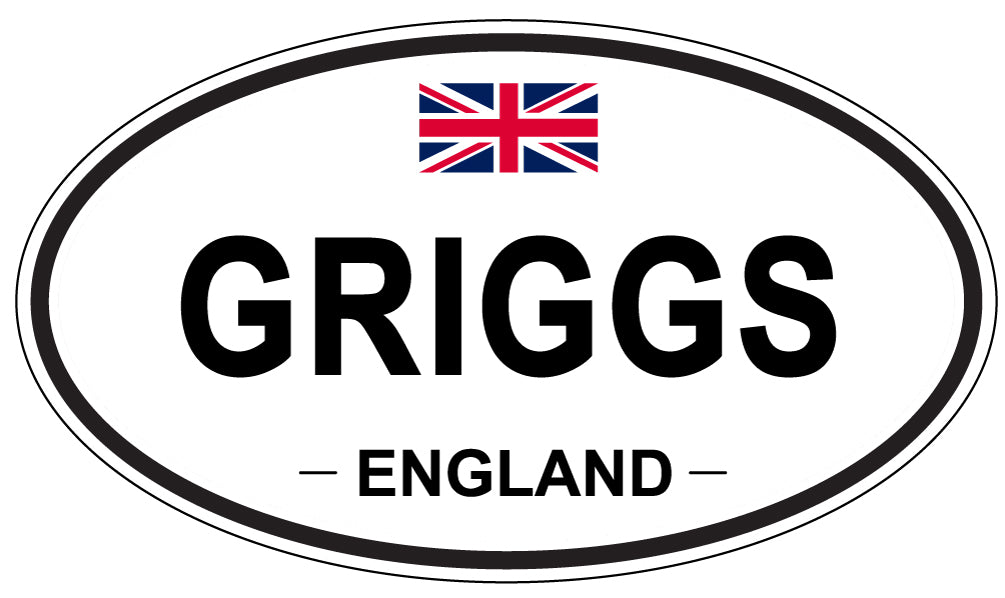 GRIGGS, England - Oval Magnet