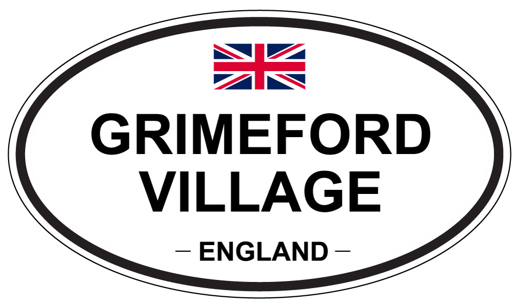 GRIMEFORD VILLAGE, England - Oval Magnet