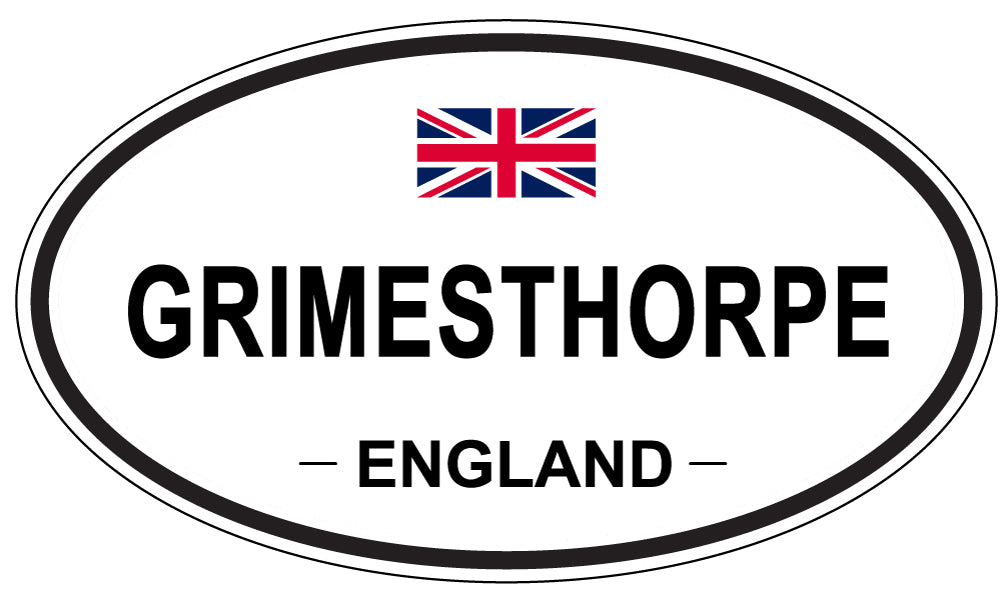 GRIMESTHORPE, ENGLAND - Oval Sticker