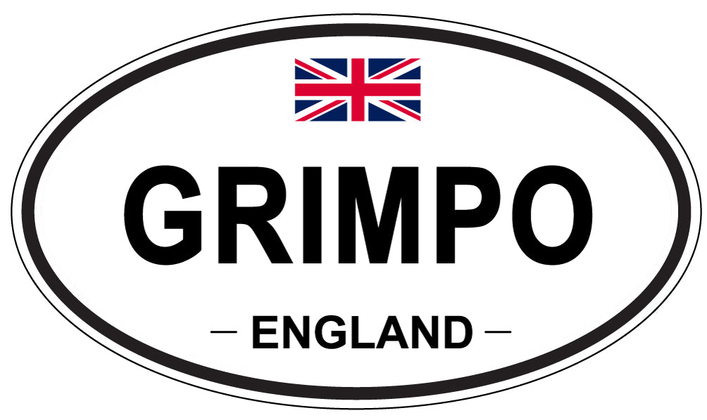 GRIMPO, ENGLAND - Oval Sticker