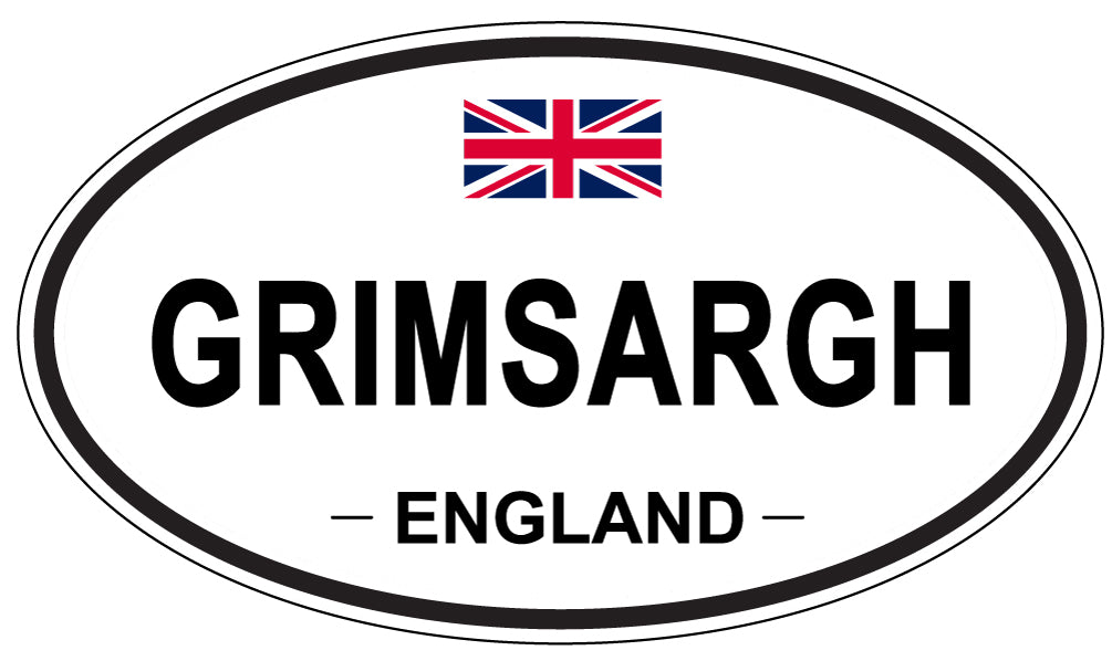 GRIMSARGH, ENGLAND - Oval Sticker