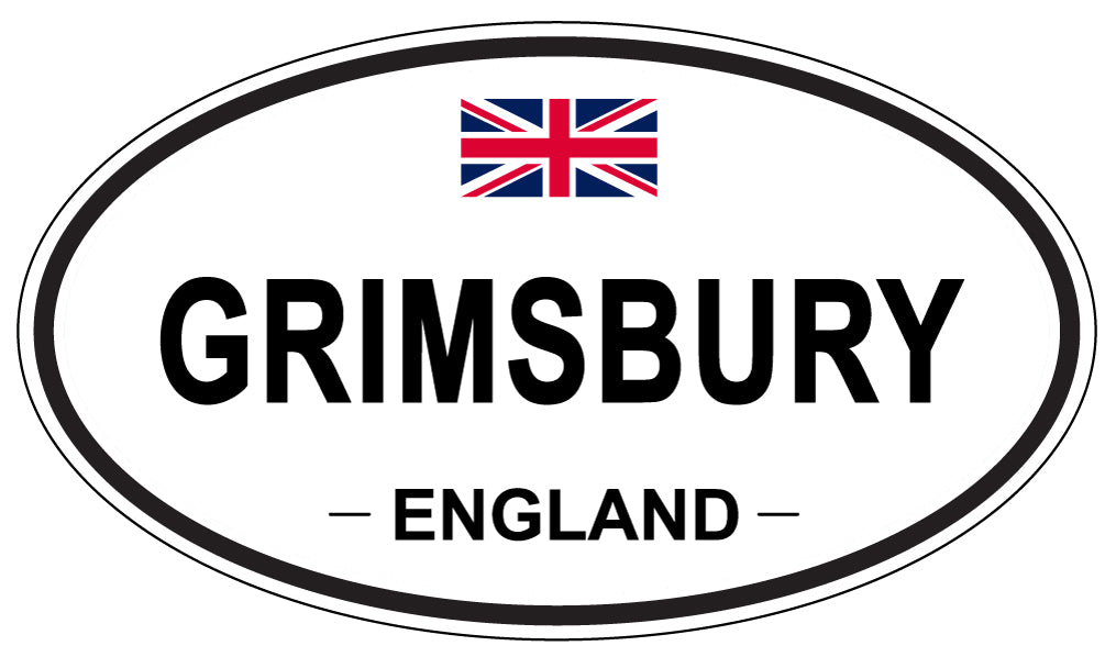 GRIMSBURY, ENGLAND - Oval Sticker