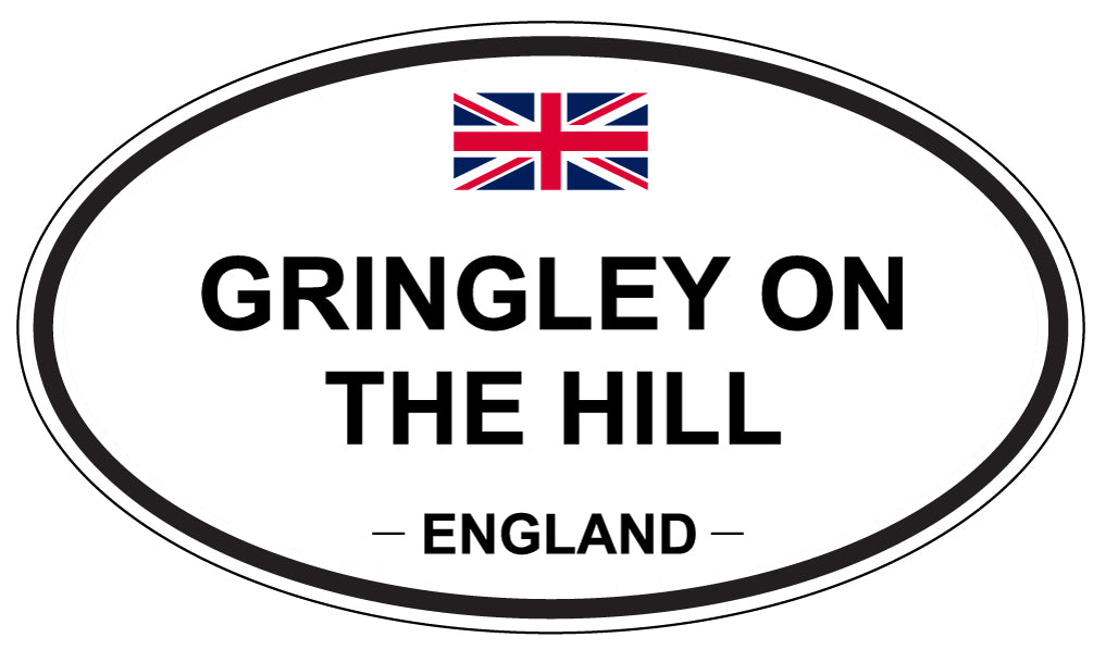 GRINGLEY ON THE HILL, ENGLAND - Oval Sticker