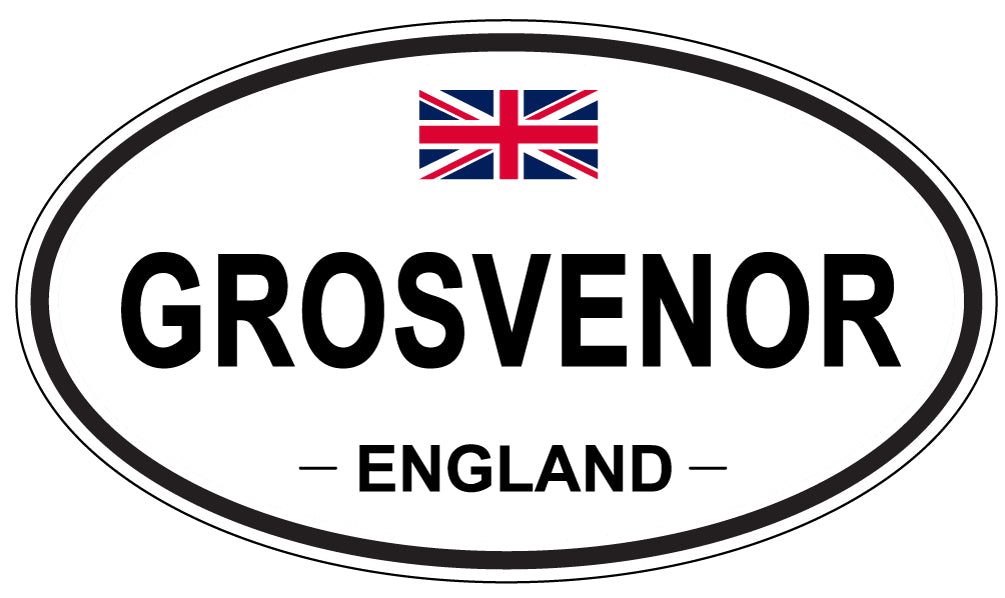 GROSVENOR, ENGLAND - Oval Sticker
