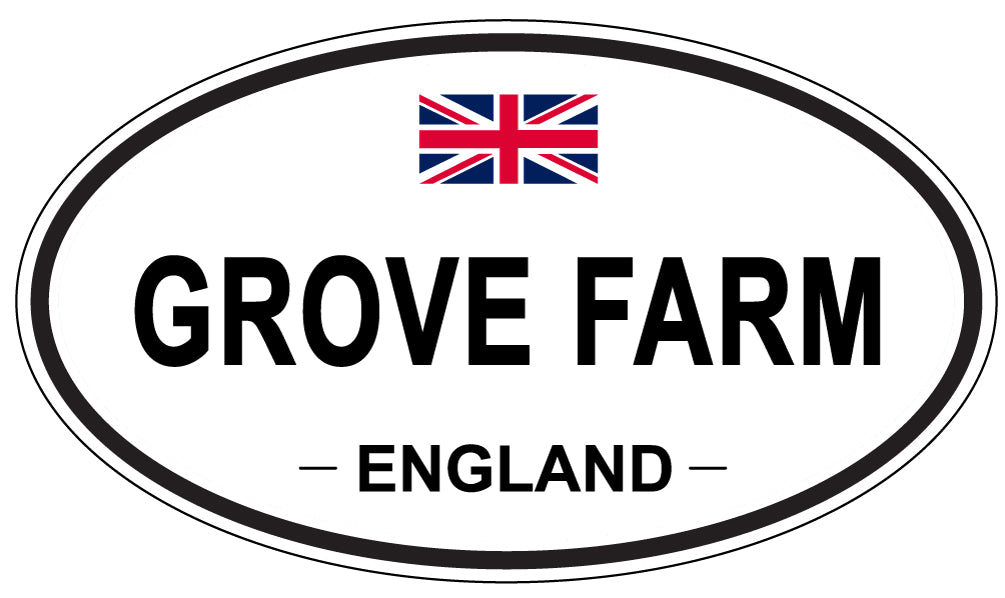 GROVE FARM, ENGLAND - Oval Sticker