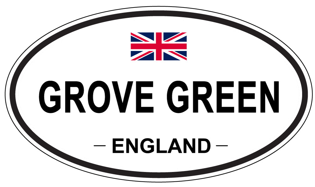 GROVE GREEN, ENGLAND - Oval Sticker