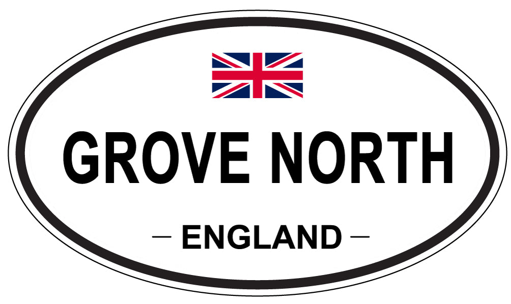 GROVE NORTH, ENGLAND - Oval Sticker