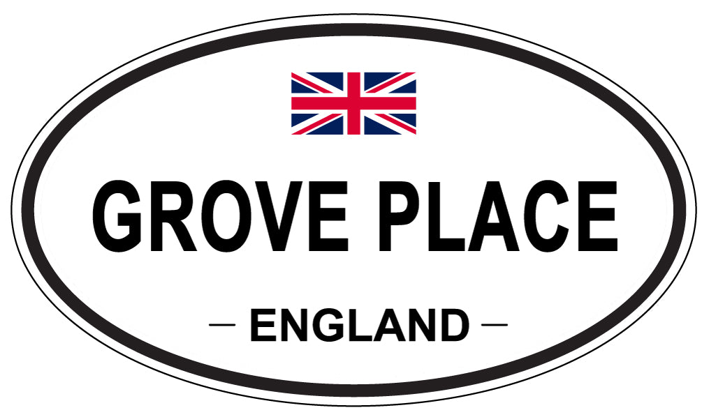 GROVE PLACE, ENGLAND - Oval Sticker