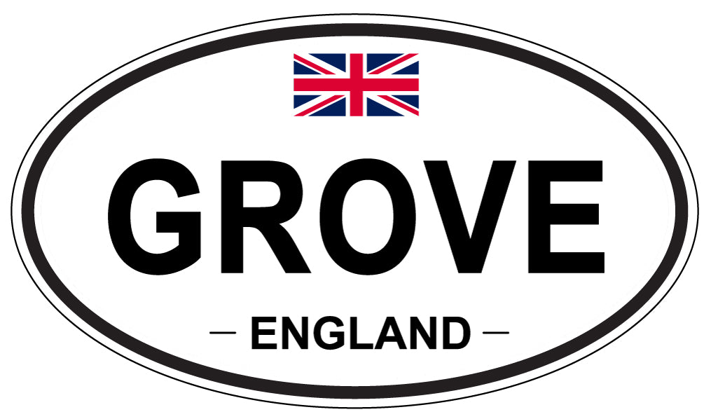 GROVE, ENGLAND - Oval Sticker