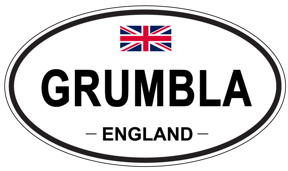GRUMBLA, England - Oval Magnet