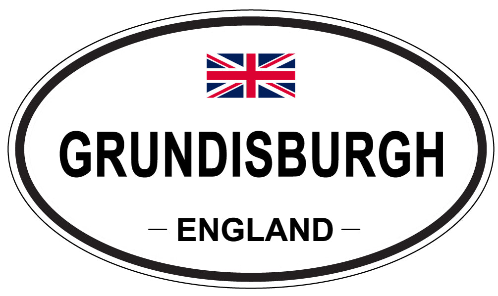 GRUNDISBURGH, England - Oval Magnet