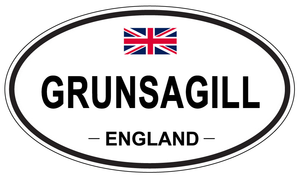 GRUNSAGILL, ENGLAND - Oval Sticker