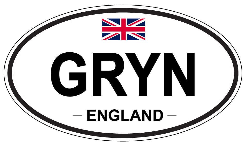 GRYN, England - Oval Magnet