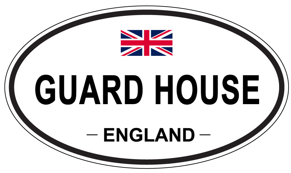 GUARD HOUSE, ENGLAND - Oval Sticker