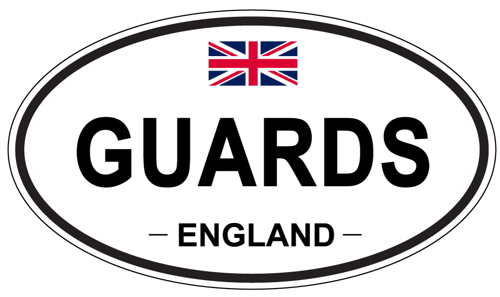 GUARDS, ENGLAND - Oval Sticker