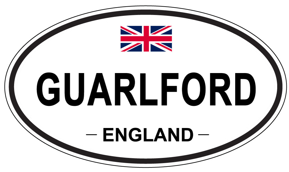 GUARLFORD, ENGLAND - Oval Sticker