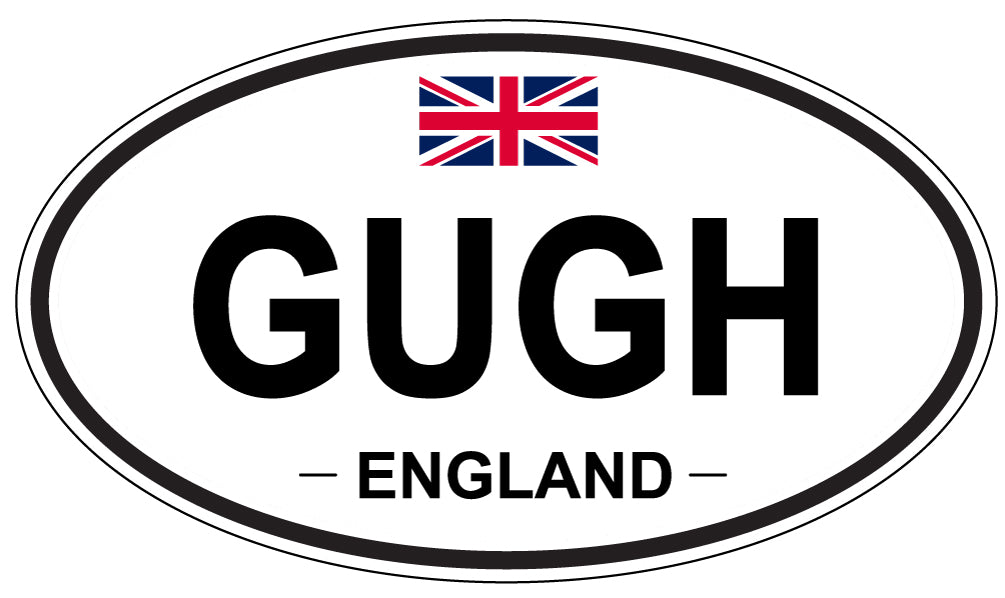 GUGH, England - Oval Magnet