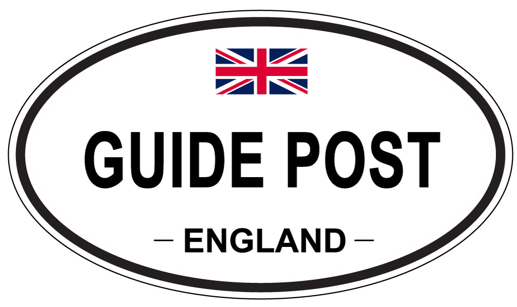 GUIDE POST, ENGLAND - Oval Sticker