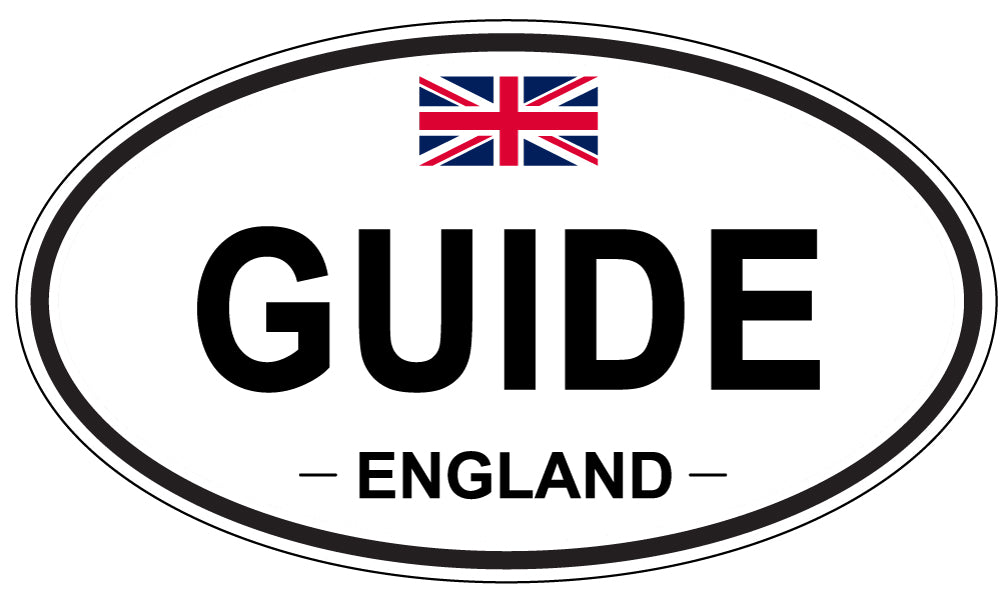 GUIDE, ENGLAND - Oval Sticker