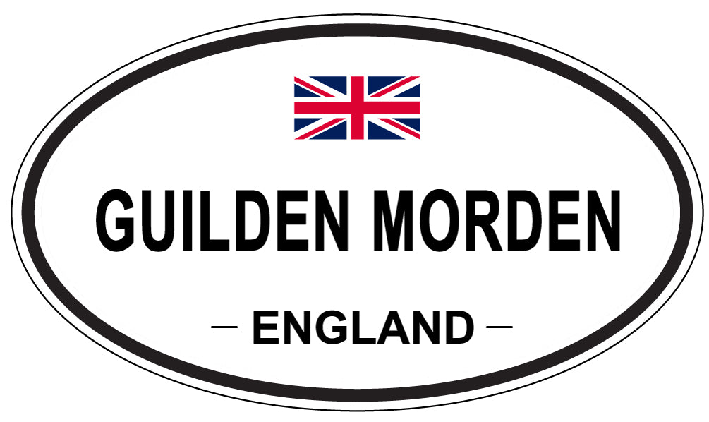 GUILDEN MORDEN, ENGLAND - Oval Sticker