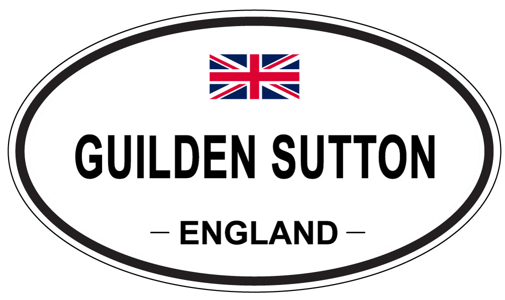 GUILDEN SUTTON, ENGLAND - Oval Sticker