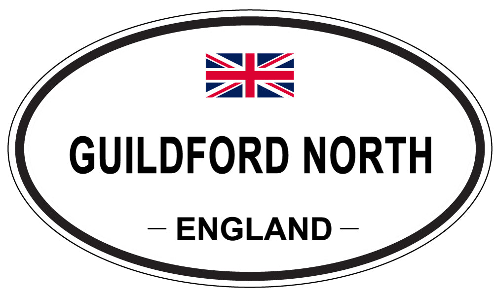 GUILDFORD NORTH, ENGLAND - Oval Sticker