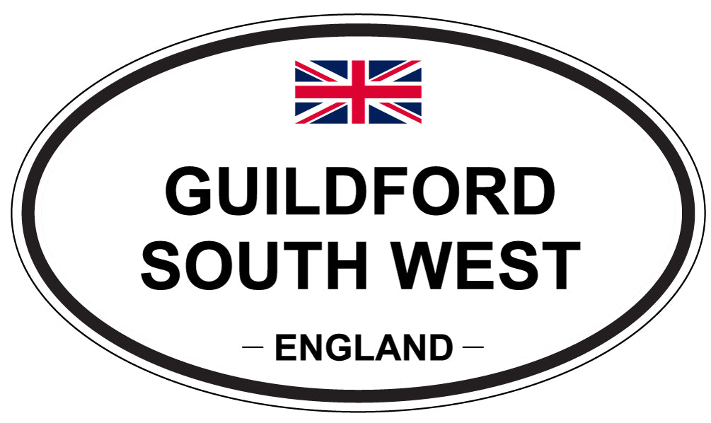 GUILDFORD SOUTH WEST, ENGLAND - Oval Sticker