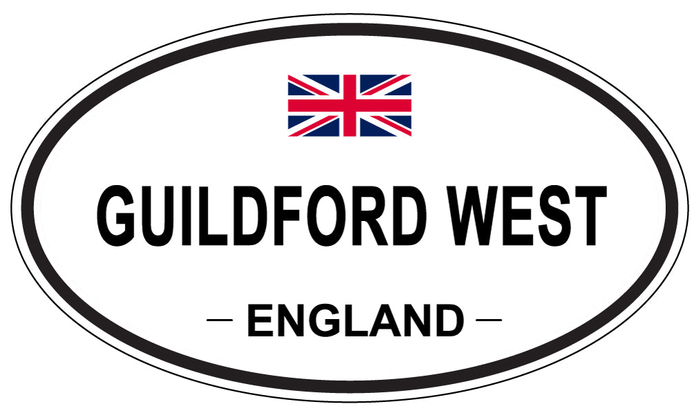 GUILDFORD WEST, ENGLAND - Oval Sticker