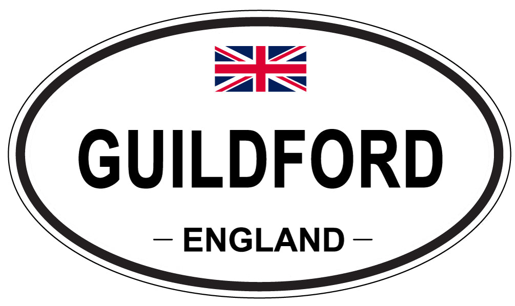 GUILDFORD, ENGLAND - Oval Sticker