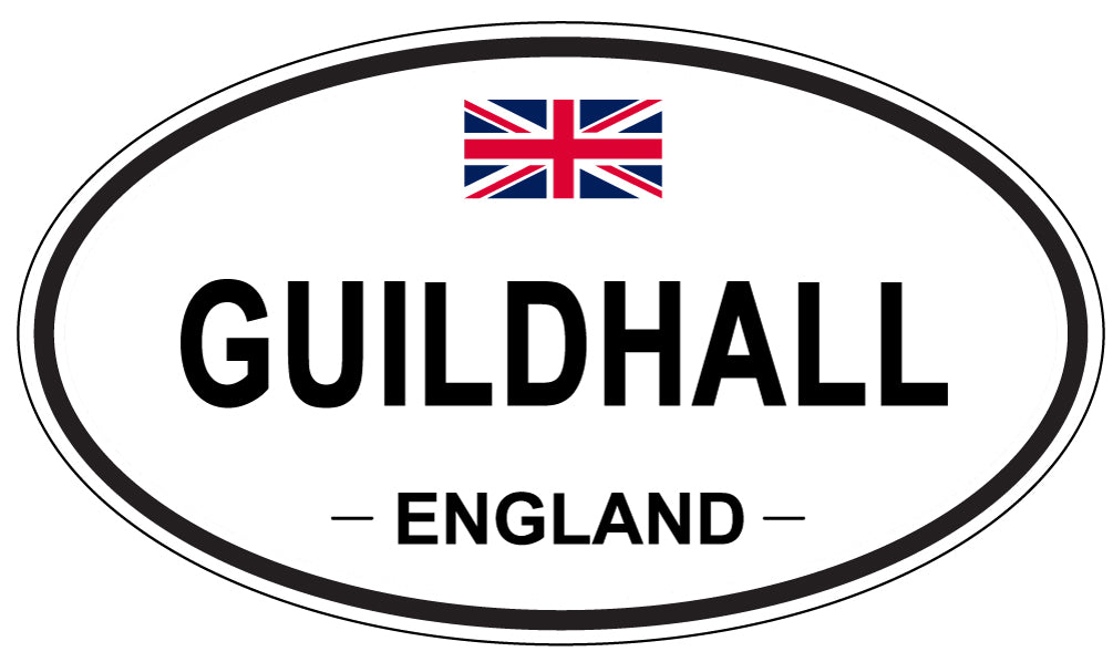 GUILDHALL, ENGLAND - Oval Sticker