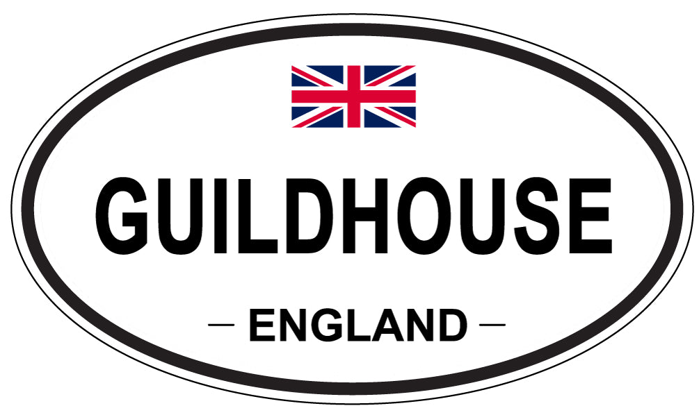GUILDHOUSE, ENGLAND - Oval Sticker