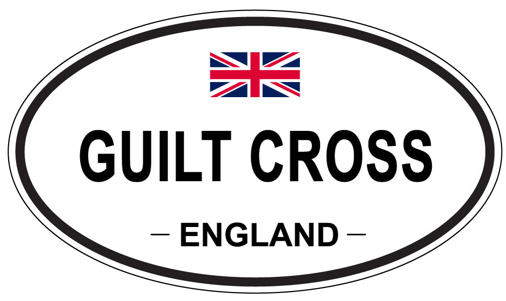 GUILT CROSS, ENGLAND - Oval Sticker