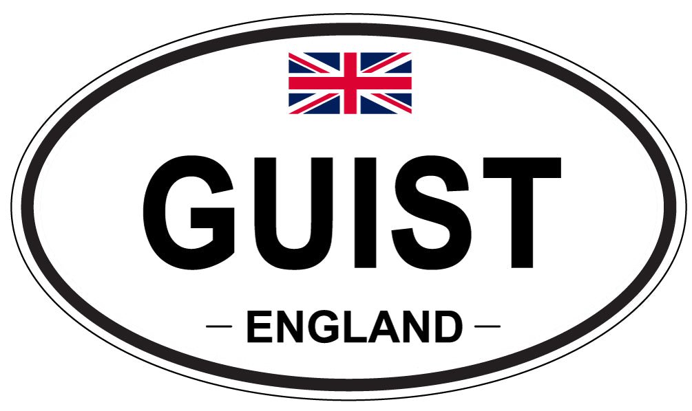 GUIST, England - Oval Magnet
