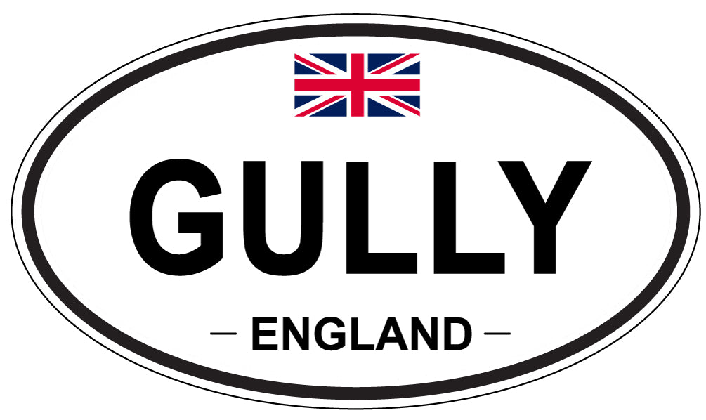 GULLY, ENGLAND - Oval Sticker