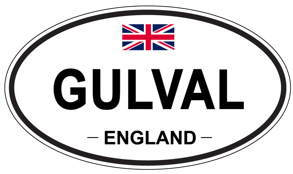 GULVAL, ENGLAND - Oval Sticker